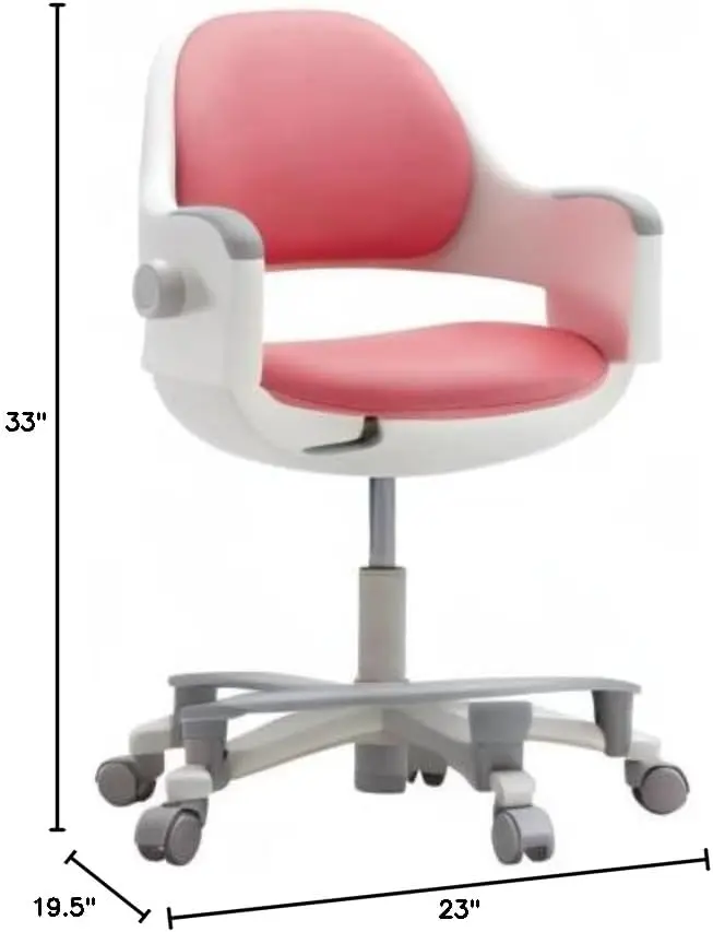 ringo Kids Desk Chair : Ergonomic Kids Chair with Footrest, 4-Step Growing Function, Adjustable Seat Height, Sit-Locking