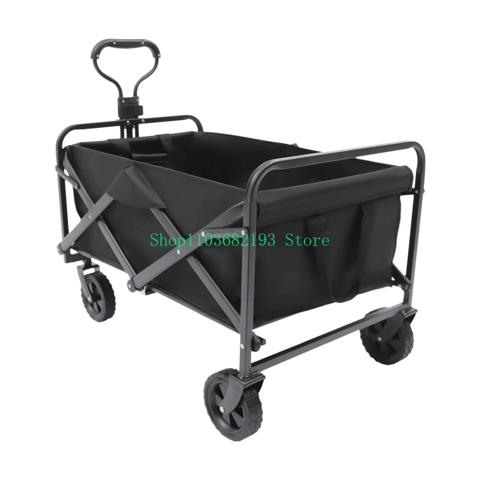 

Outdoor 4 wheel Portable Trolley Camp Trailer Folding Table Board Travel Hand Pushing Garden Cart Picnic Pull Rod Rear Camp Cart