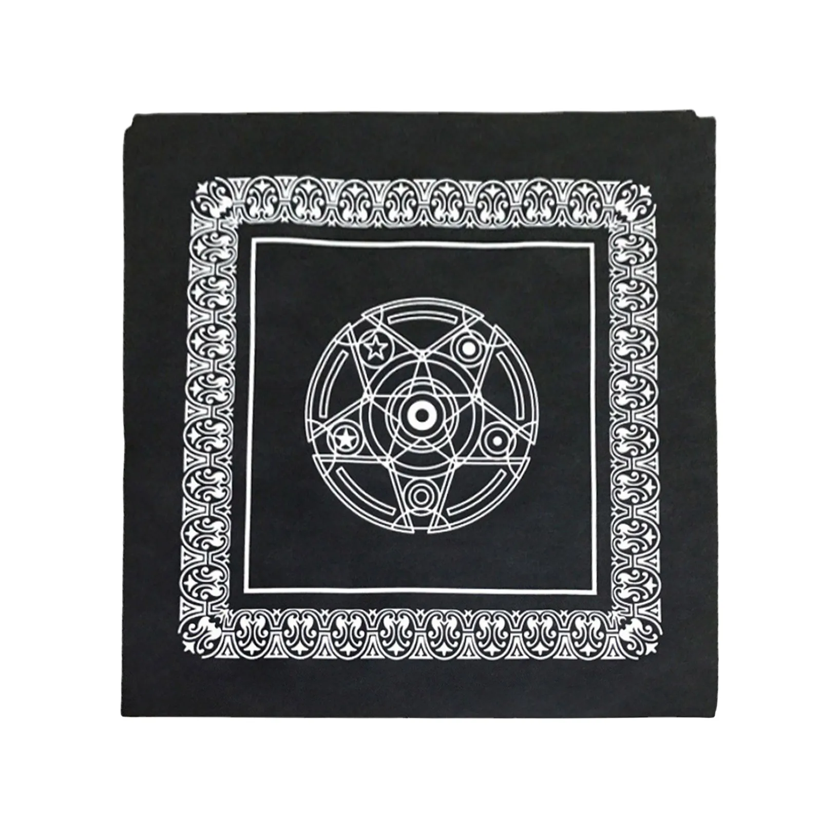 1pc Tarot Table Cloth Nonwoven Fabric for Card Reading Mat Black Divination Surface Cover Portable Mystic Altar Cloth