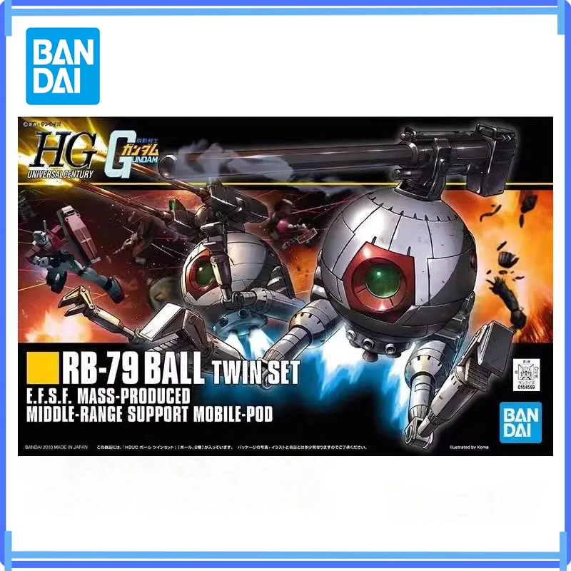 

In Stock Bandai Genuine Anime Hg 1/144 Rb-79 Ball Twin Set Gundam Original Model Toys Action Figure Collectible Gifts