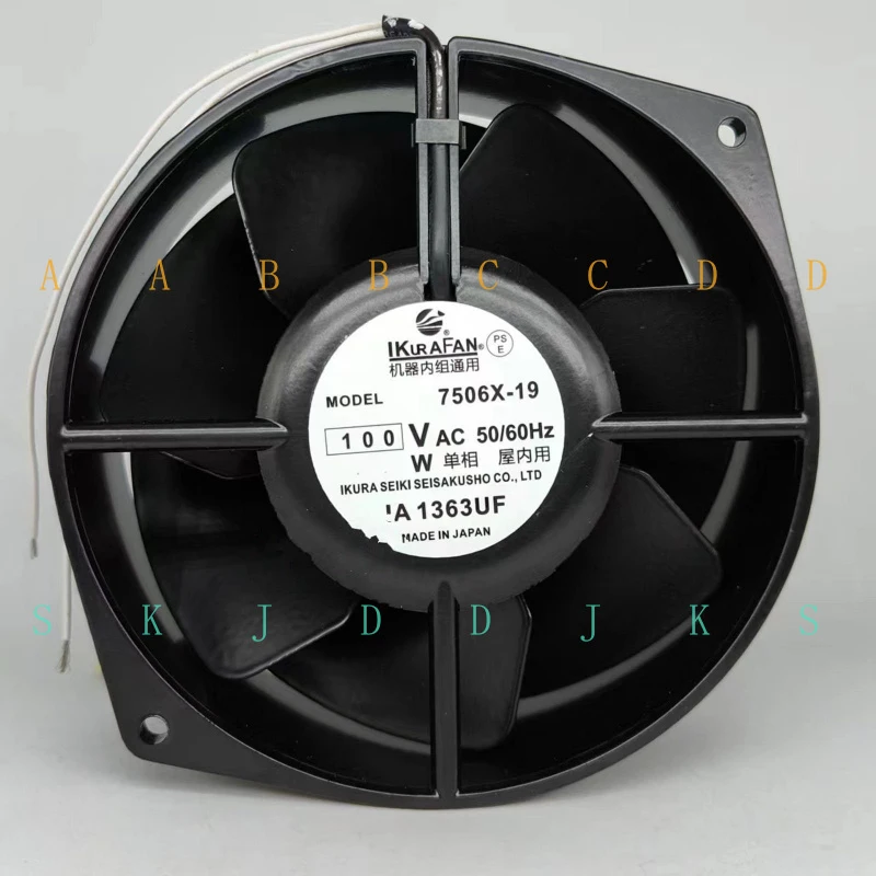 M  NEW IKURA 7506X-19 100VAC High Temperature Resistant Fan