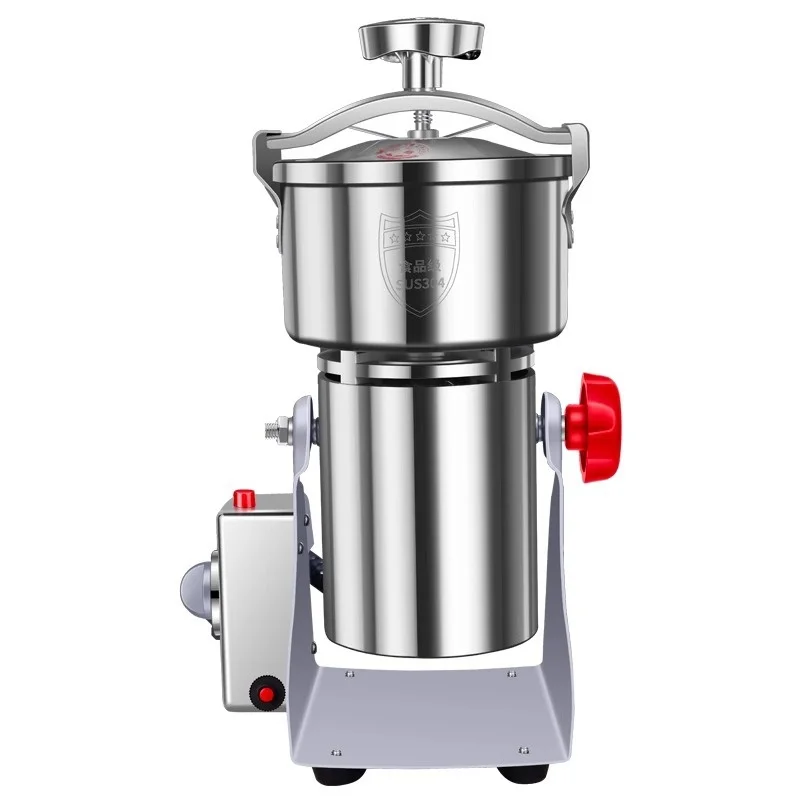 

1.8kw High-Capacity Commercial Stainless Steel Grinder Multifunctional Small Household Grain Grinder Spice Grinder