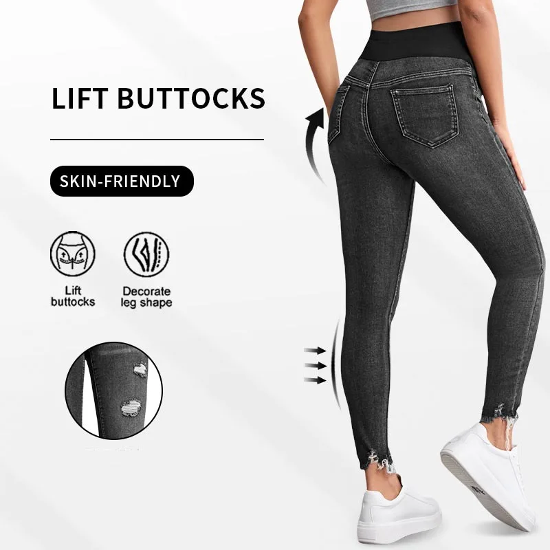 Maternity Jeans Pants Pregnant Women Nursing Long Prop Belly Legging Skinny Clothes for Pregnancy Trousers