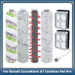 Rouleau brosse filtre Hepa, compatible pour Bissell CrossWave X7 sans fil Pet Pro 3011, 3055, 3277, 3279, 327 pièces accessoires