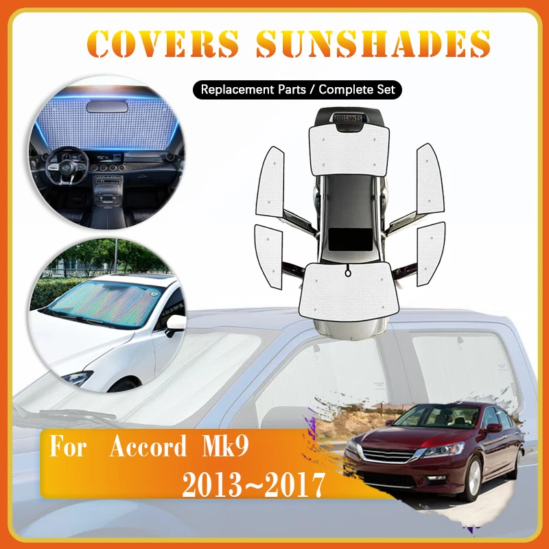 

Car Sunshade Cover For Honda Accord 9th Gen MK9 2013~2017 Anti-UV Sun Visors Auto Sunscreen Window Coverage Pads Car Accessories