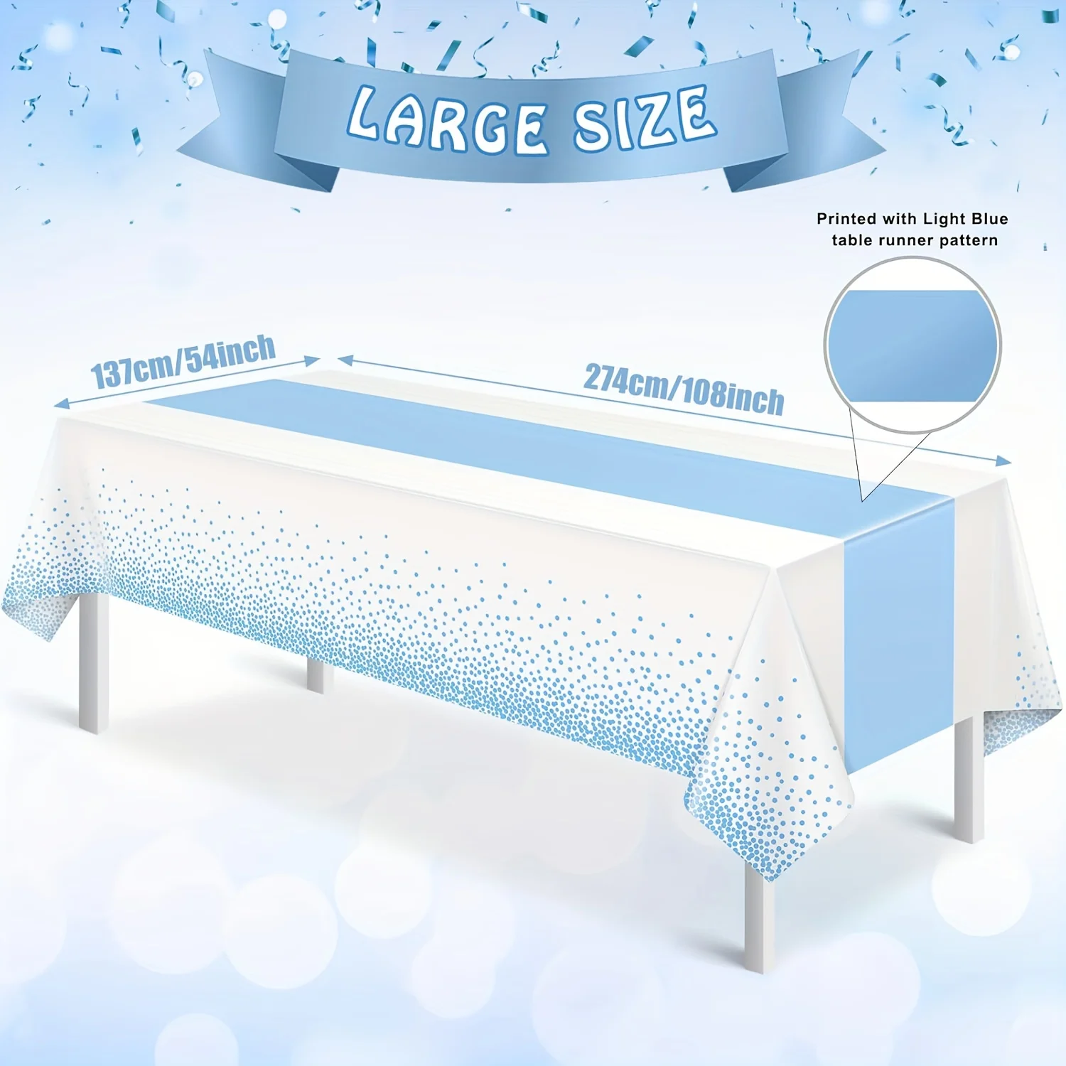 1PC Table Covers for Party DecorThese Disposable Rectangular Covers Are Perfect for Birthday Celebrations and Weddings