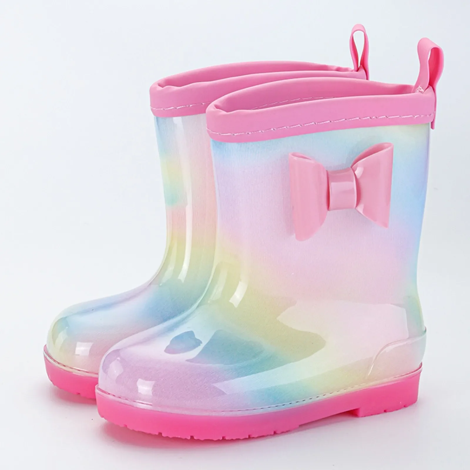 PVC Rubber High Quality Children Rainboots Waterproof Baby Boys Girls Water Shoes Lightweight Non-Slip Rain Boots Kids botas New