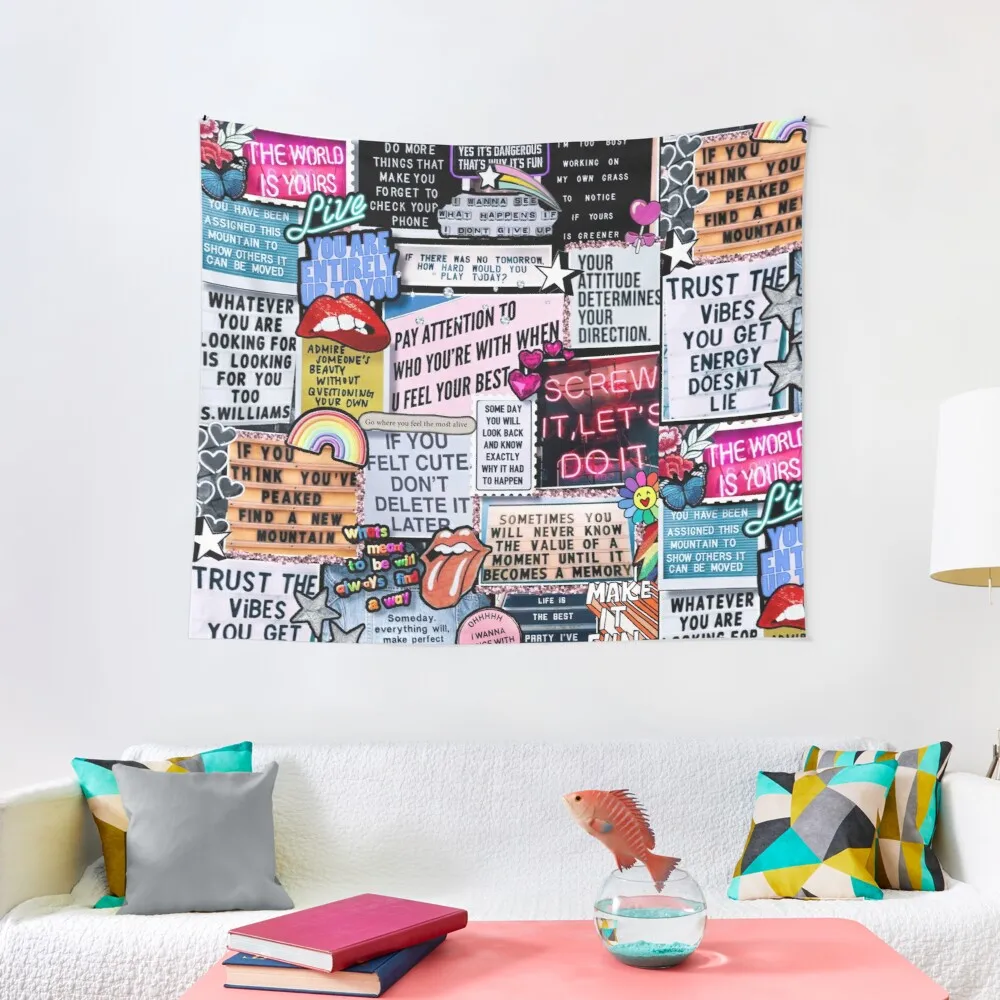 

Messages of Inspiration Collage Tapestry Ornaments For Room