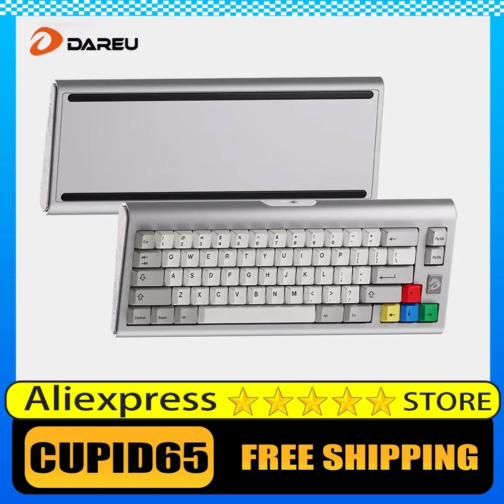 Dareu Chaosera Cupid65 Mechanical Keyboards Aluminum Alloy Rgb Dual Mode Wireless Gaming Keyboard Gasket Pc Gamr Accessory Gifts