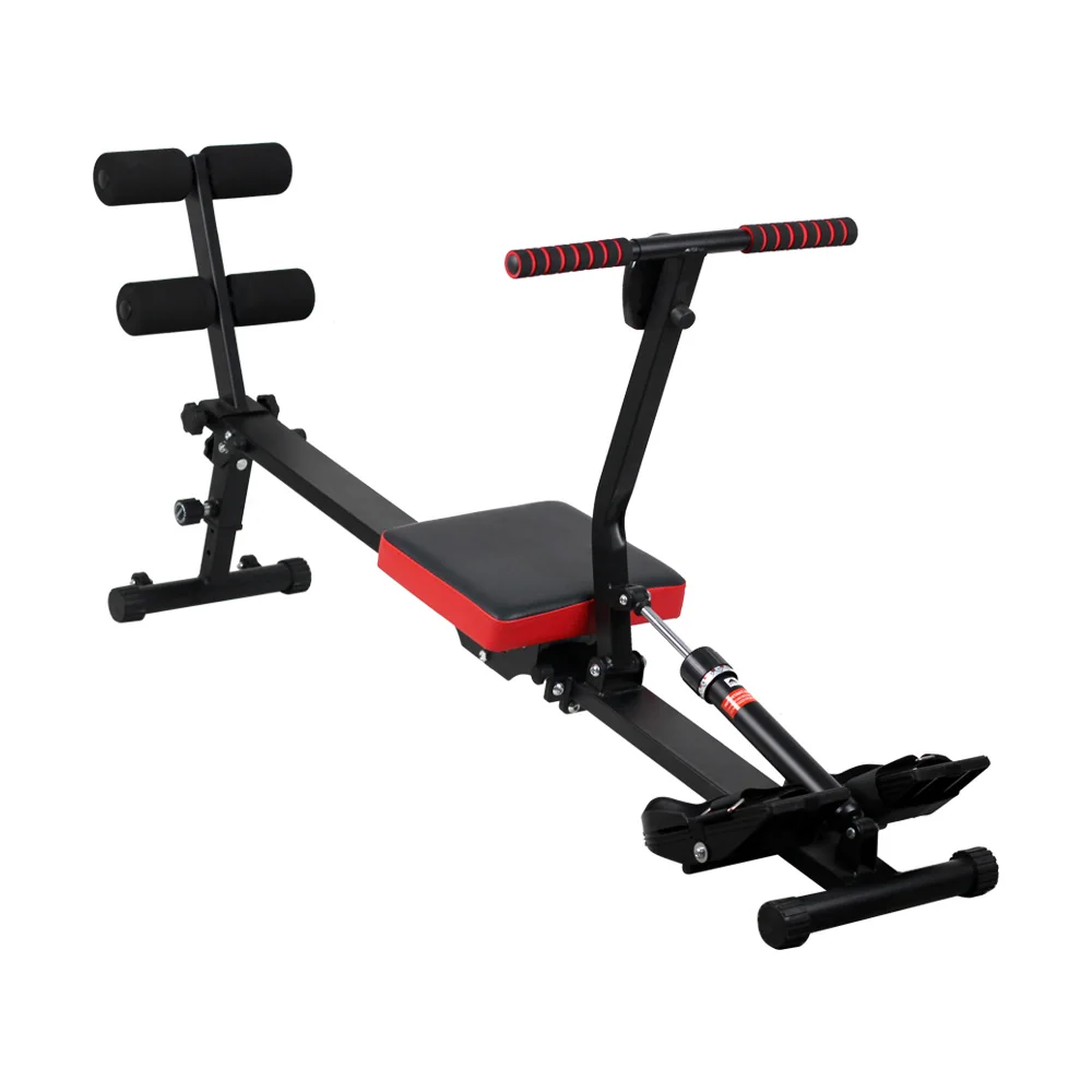 2026 Home Use Indoor Air Rower Hydraulic Cylinders Rowing Machine with Fan Resistance Black 120kg Max User Weight for Indoor Tra