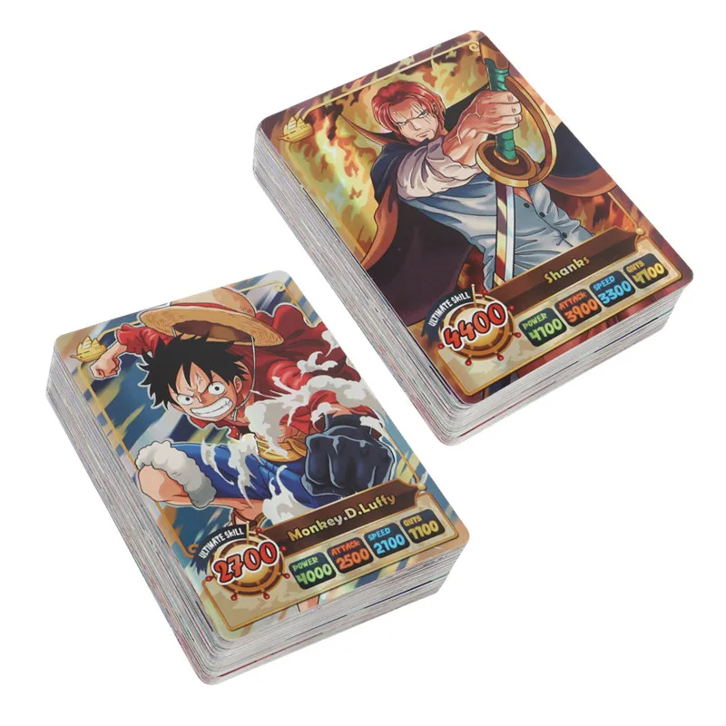 50Pcs One Piece Card English Version Holographic SSR Collection Cards Luffy Shanks Anime Character Carte for Children Gift Toys