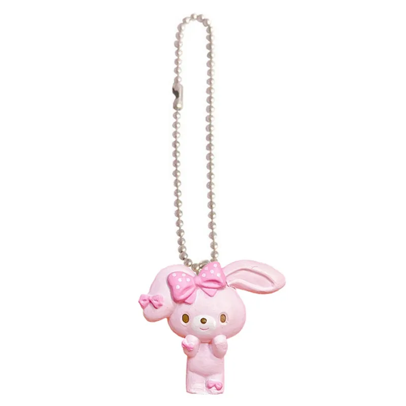 Bonbonribbon Bunny Keychain Key Ball Chain Mascot Cartoon Mini Kawaii Cute Keychains Keyring Keyholder