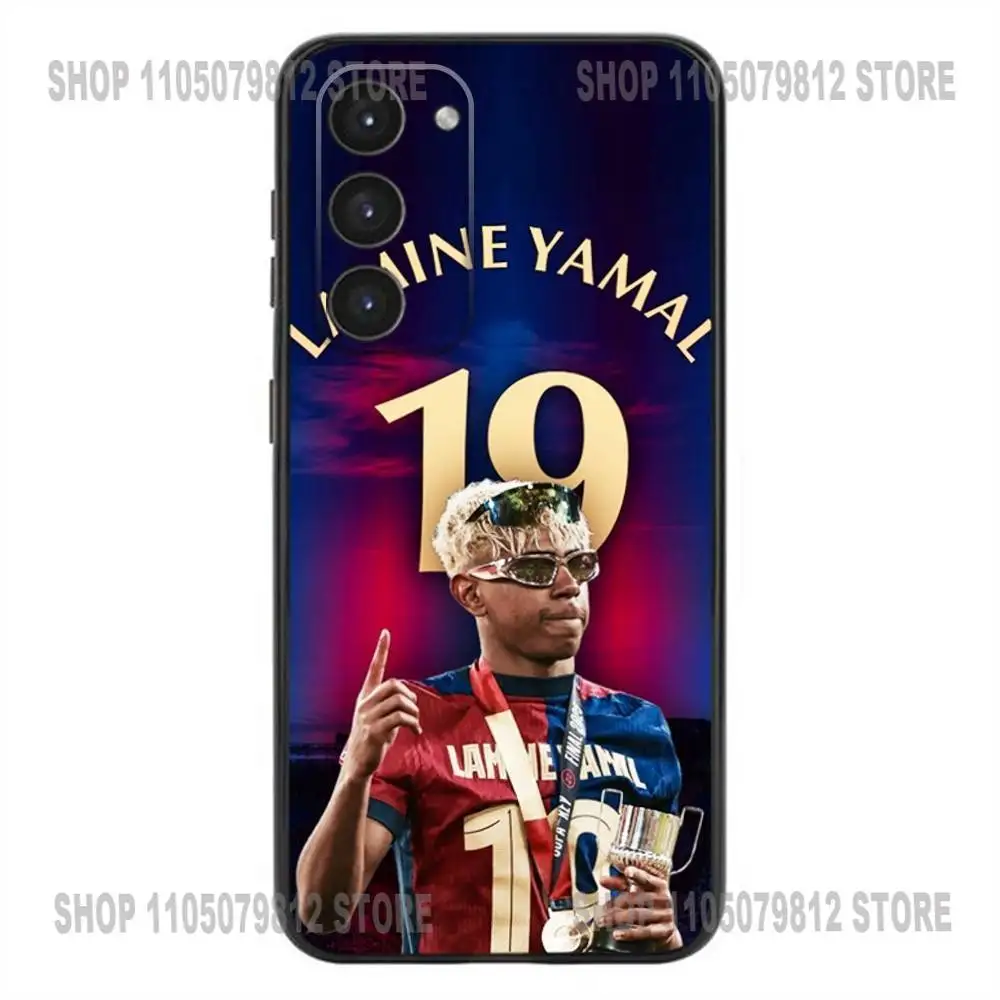 L-Lamine Sport-19 Y-Yamals حافظة هاتف لهاتف سامسونج جالاكسي A20,21s,22,31,32,52,53,72,73,80,91 غطاء أسود من السيليكون الناعم