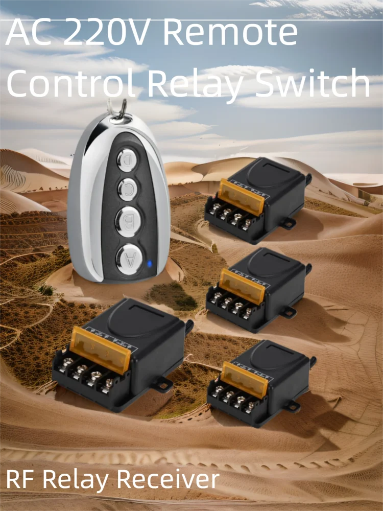 

Smart AC 220V Wireless Remote Control Relay Switch 433Mhz RF Relay Receiver + 4CH Transmitter For Electric Appliance Lamp