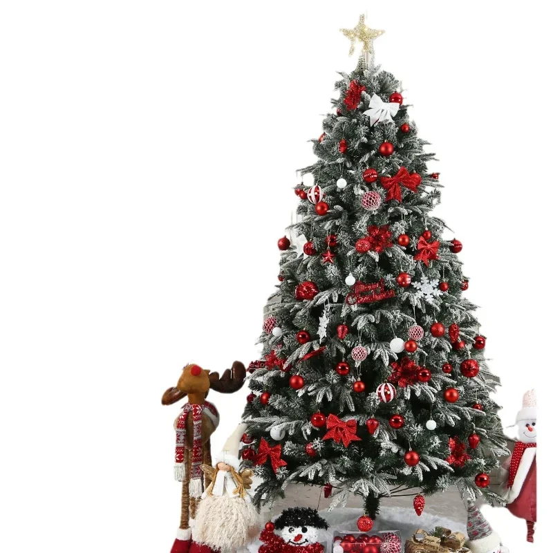 

Luxury Encrypted PE Mixed Flocking Less Snow Christmas Tree with Decorative Shopping Mall Christmas