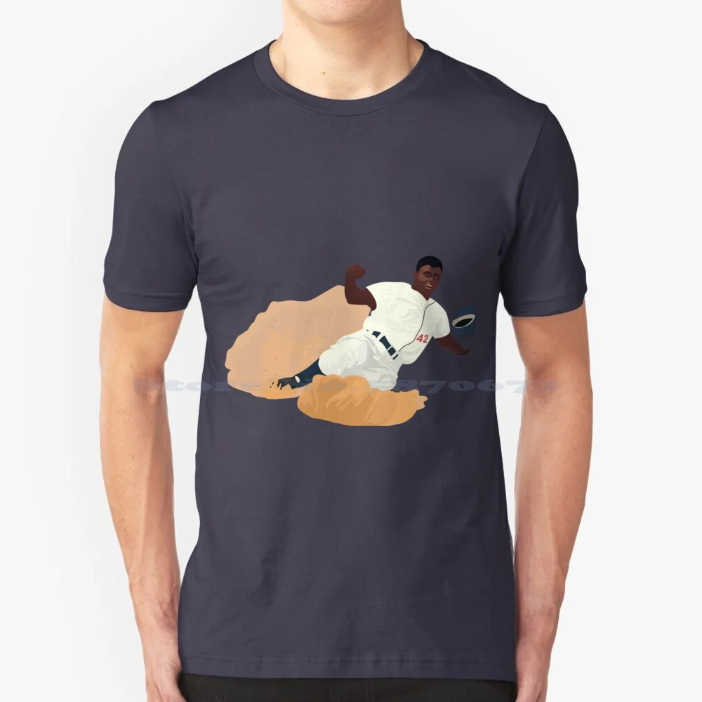 Jackie Robinson T Shirt 100% Cotton Tee Jackie Robinson