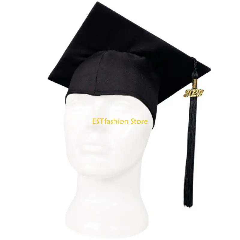 

Y5GC GRAD Bachelor Cap Graduation Hat Headwear Bachelor 2023 Party Costume