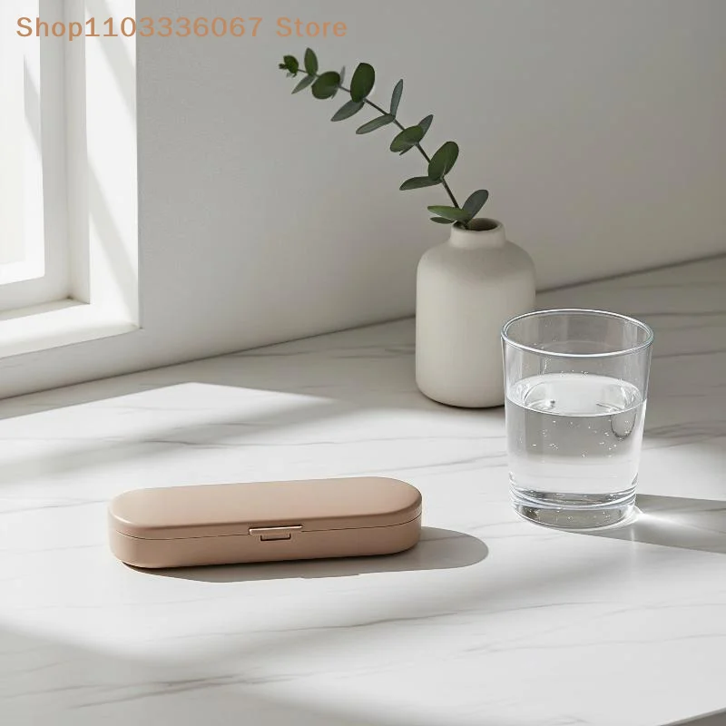 【HLS】【HB】Ultra Mini Portable Medicine Box Magnetic Suction Dispensing Box Portable Special Small Medicine Box Sealed And Light