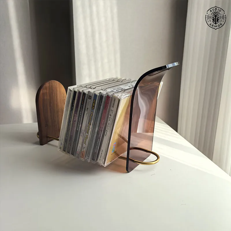Acrylic Display Shelf CD Storage Rack for Desk Music Disc Organizer Bookcase Sturdy Holder for lliving Room Media Collection