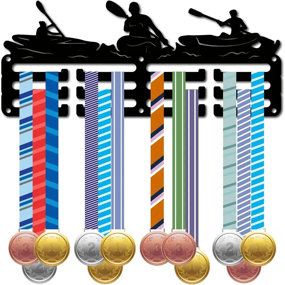 Porte-médaille en canoë, cintre en fer, petit support, kit de fabrication murale, affichage T1 Sports Metal ConflicAwards, décor de remise des prix