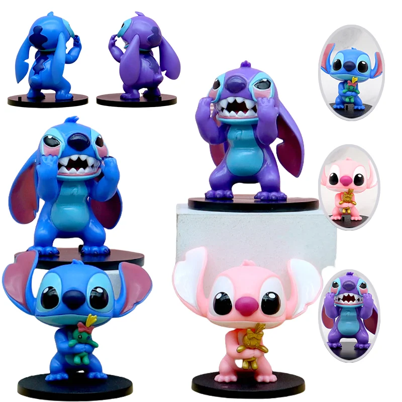 

Disney Stitch Doll Handmade Anime Exquisite Cute Big Eared Doll Surrounding Desktop Decoration Car Model Ornament Trendy Play