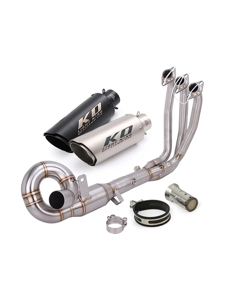 Uitlaatsysteem demper eindpijp header 304 roestvrij staal uitlaat met DB killer voor CFMOTO 675SR SS 2024-2026 675NK 2025 2026 - afbeelding 2
