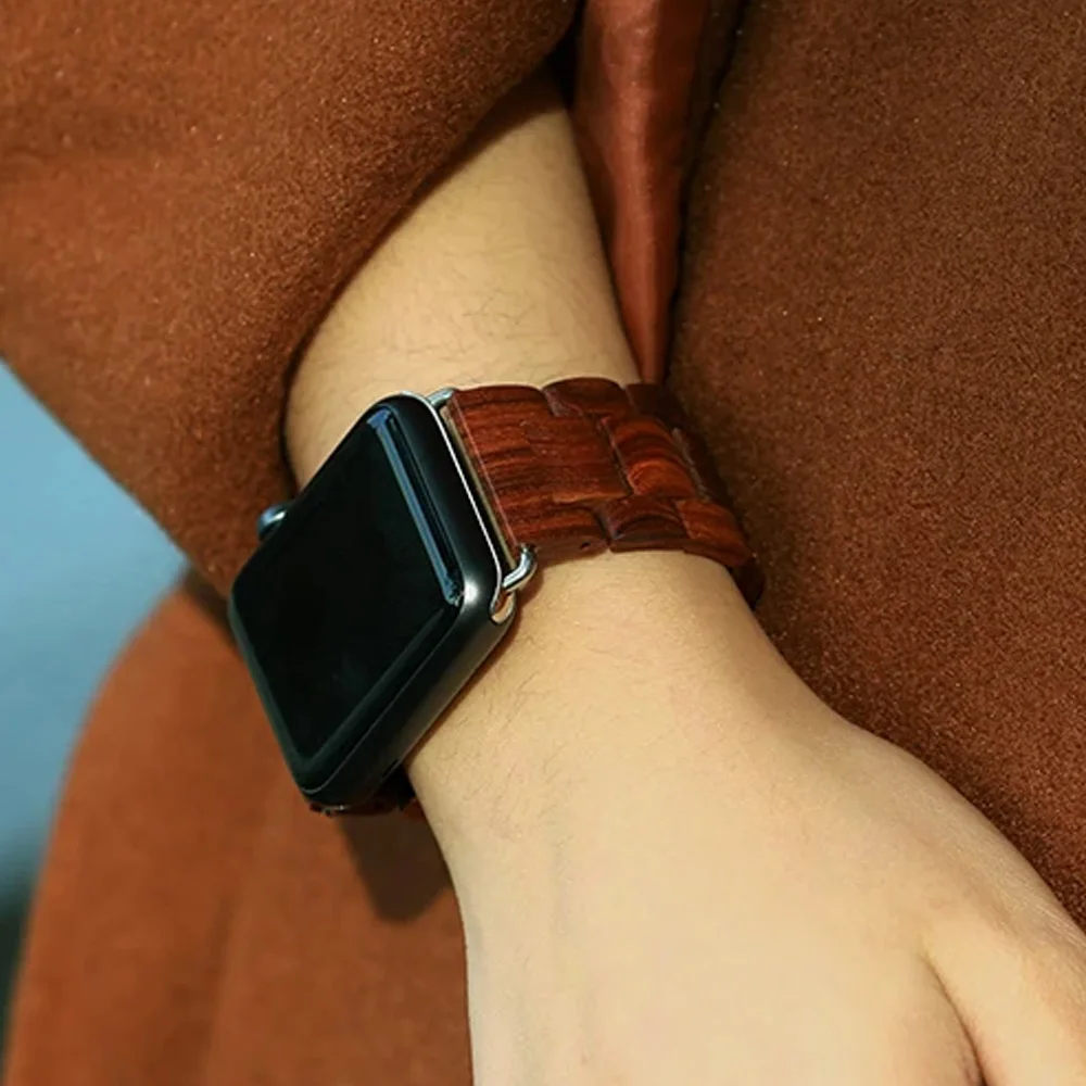 Wooden Band For Apple Watch Ultra 3 2 49mm ultra 49 Srap For iWatch Series 11 10 46mm 9 8 7 6 5 4 3 SE 38 40 41mm Wood Bracelet