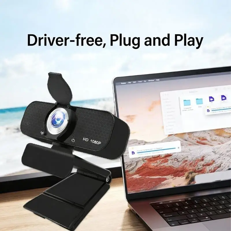 J78A Plugs Play USB Webcam 1080P 2K 4K Resolution and Builts in Microphones for Laptop