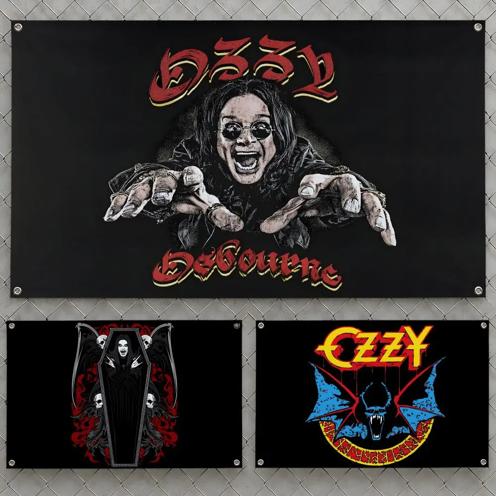 Singer Ozzy Osbourne Prince of Darkness Flags Wall Hanging Flag Banners For Birthday Parties Outdoor Bedroom Dorm Room Decor