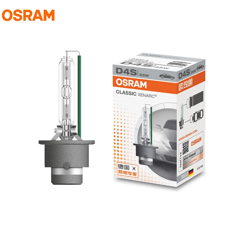 OSRAM Genuine 66440CLC D4S 12V 35W 4200K Xenon HID Headlamp Bulb Classic Series Auto Car Low Beam Head White Light Bulb 1X/2X