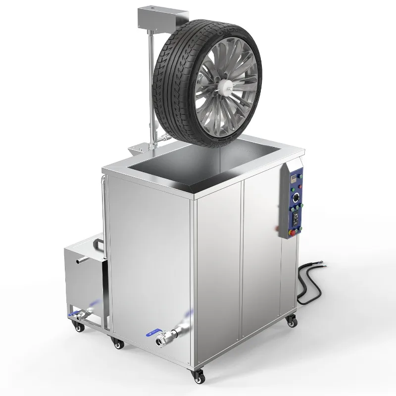 Car tire hub pad tire degreasing ultrasonic cleaning machine single slot