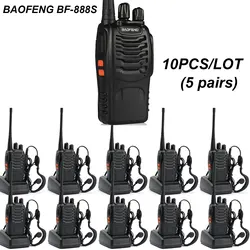 10 Stuks/5 Paar Baofeng Originele Walkie Talkie 888 S Uhf 400-470Mhz 16 Kanaals Zelfrijdende Tour Handheld Tweeweg Radio 'S