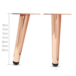 1Pcs Luxury Rose Gold Legs Furniture Metal Sofa TV Cabinet Feet Bathroom Cabinet Bed Support Legs Coffee Table Replacement Legs