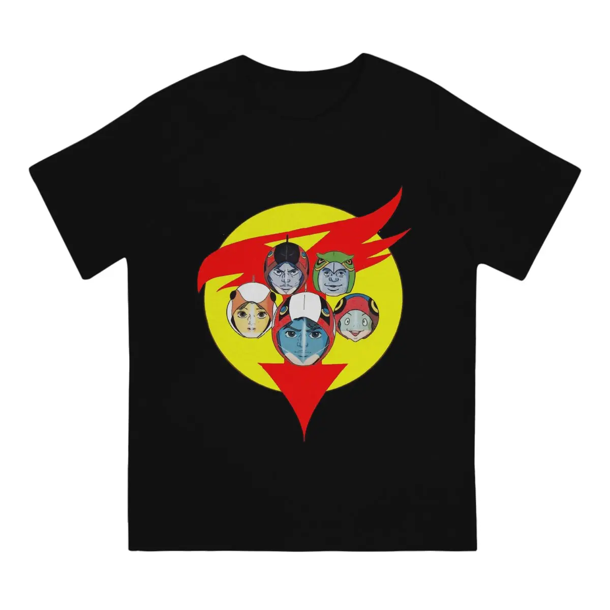 Kagaku Ninja-Tai Gatchaman Battle of the Planets Aka T Shirt Punk Men Tees Summer Clothing Harajuku O-Neck TShirt