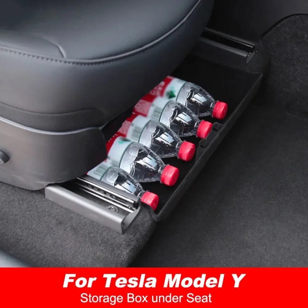 

for Tesla Model Y Under Seat Storage Box High Capacity Organizer Case Drawer Holder Car Interior Accessories