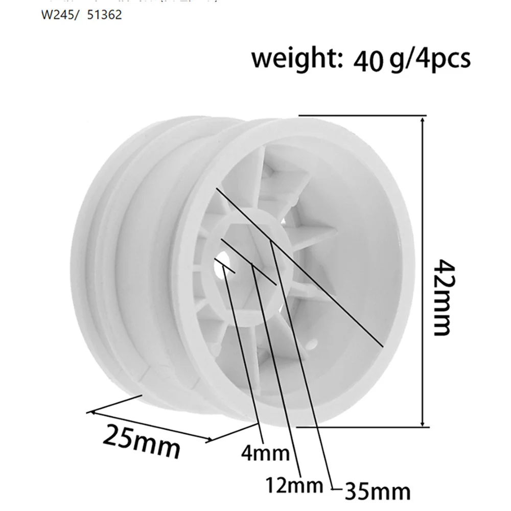 Moyeux de roue pour Tamiya RC m-voiture, conception à 18 rayons 51362 W245, accessoires