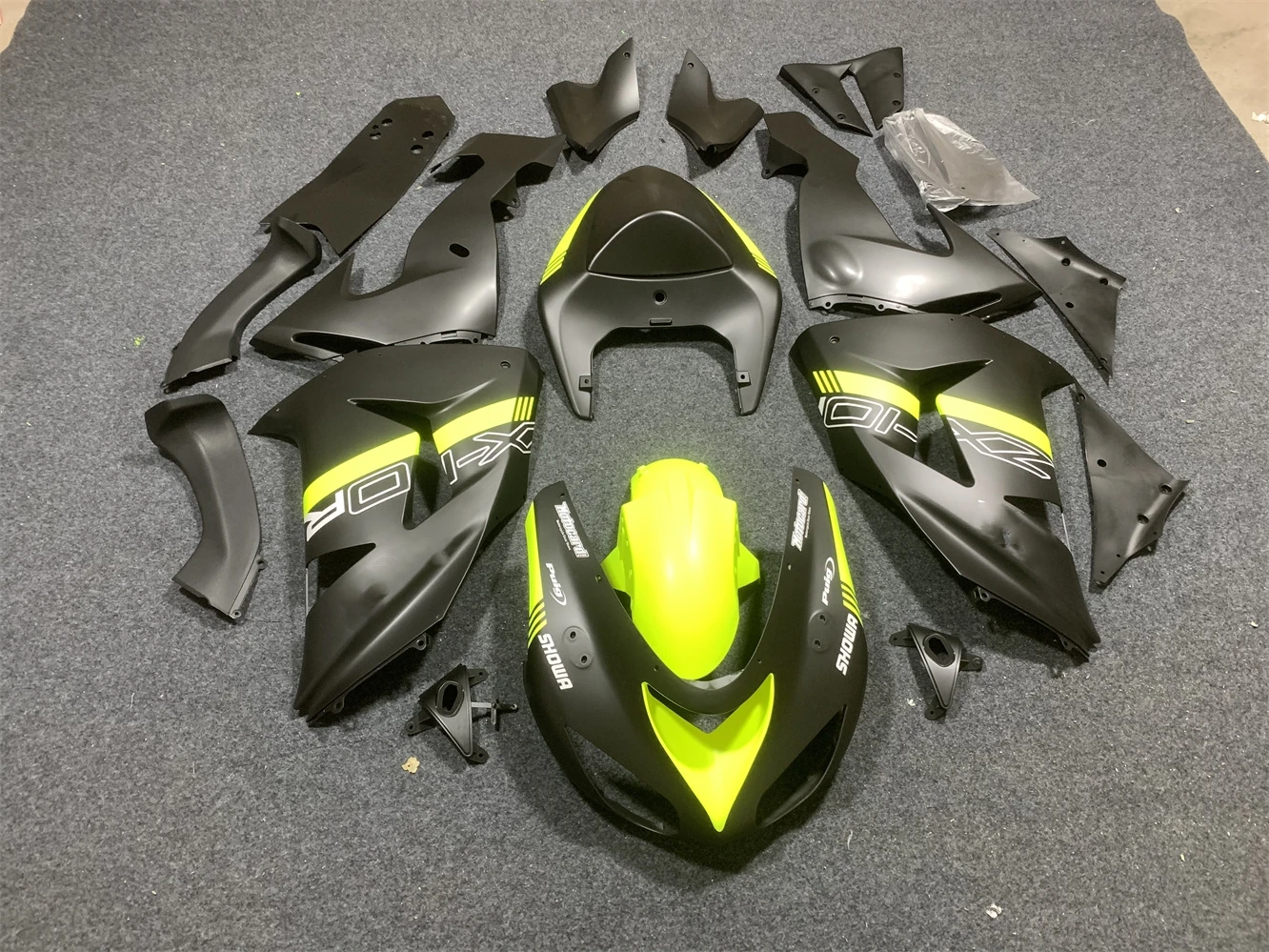 Motorcycle fairing fits ZX-10R 2006 2007-10R 06 \'07 Fairing Matte black yellow motorcycle housing