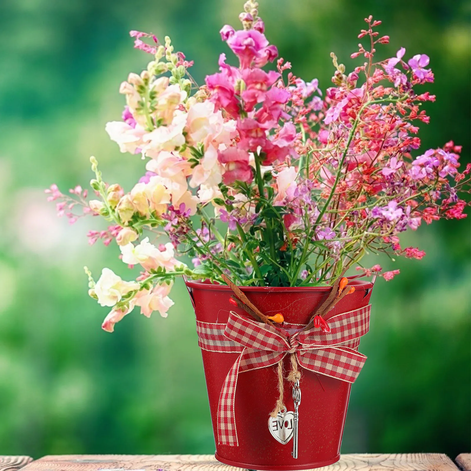 

Christmas Flower Utensil Storage Barrel Home Decor Bucket Cloth Large Arrangement Holder