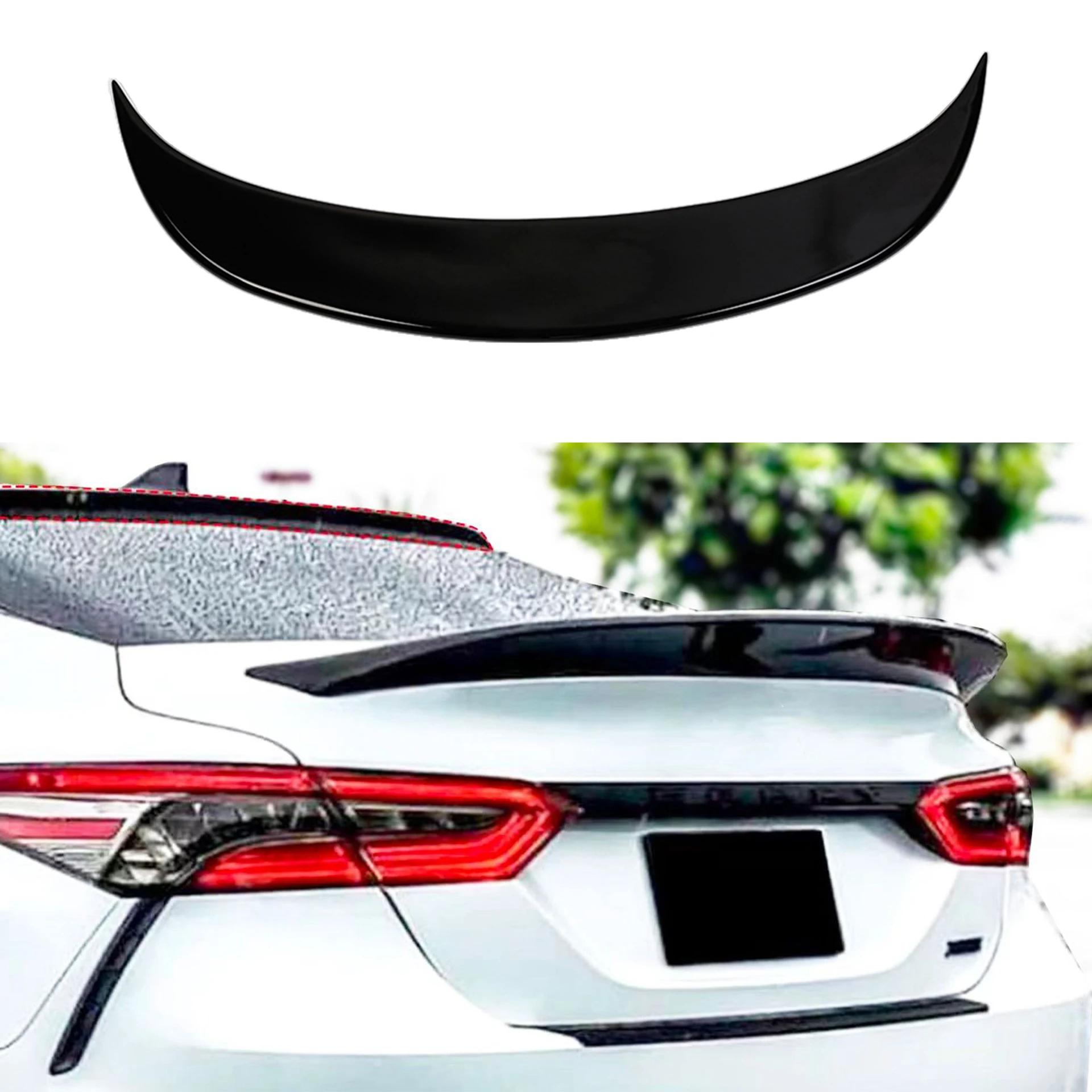 For Toyota Camry 2018-2022 Rear Trunk Roof Lid Spoiler Wing Tail Tailgate Splitter Lip Spoilers ABS