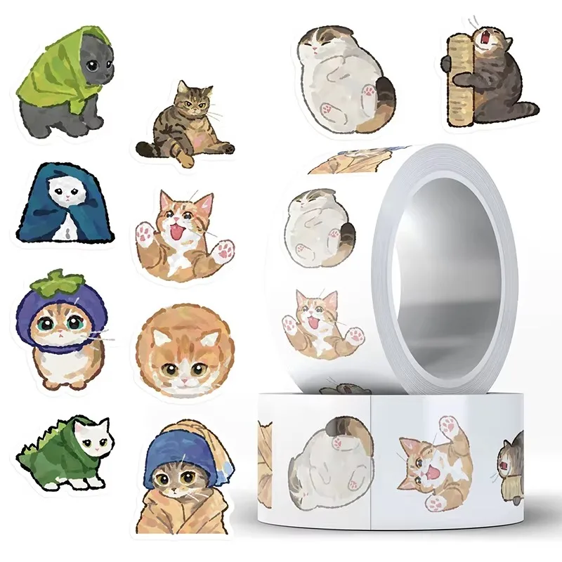 500PCS mofusand Cat Graffiti Sticker DIY Luggage Guitar Laptop Phone Diary Skateboard Helmet Decoration Decals
