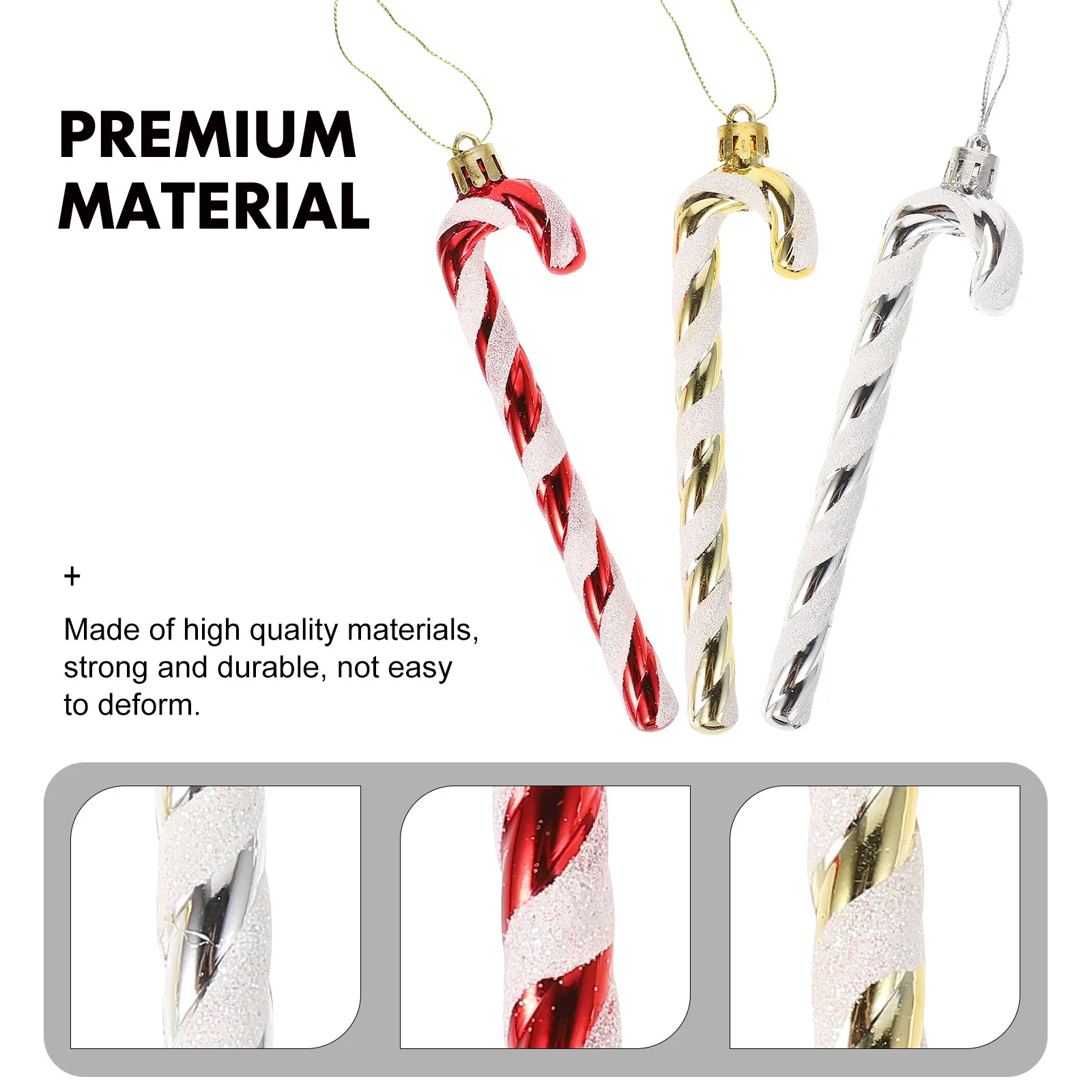 

18Pcs Premium Christmas Tree Decoration Crutch Pendant Ornaments for Home Party Xmas Joy Christmas Candy Pendant