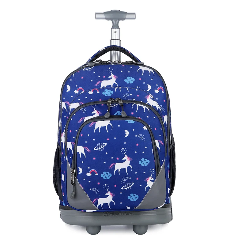 Mochila con ruedas para mujeres y hombres, mochila para portátil con ruedas para adultos para niñas y niños