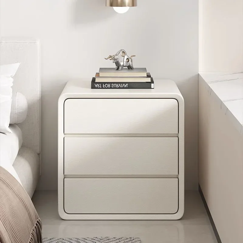 Simple Wood Nightstands Organizers Storage Luxury Drawers White Bedside Table Multifunctional Kawaii Table De Chevet Furnitures