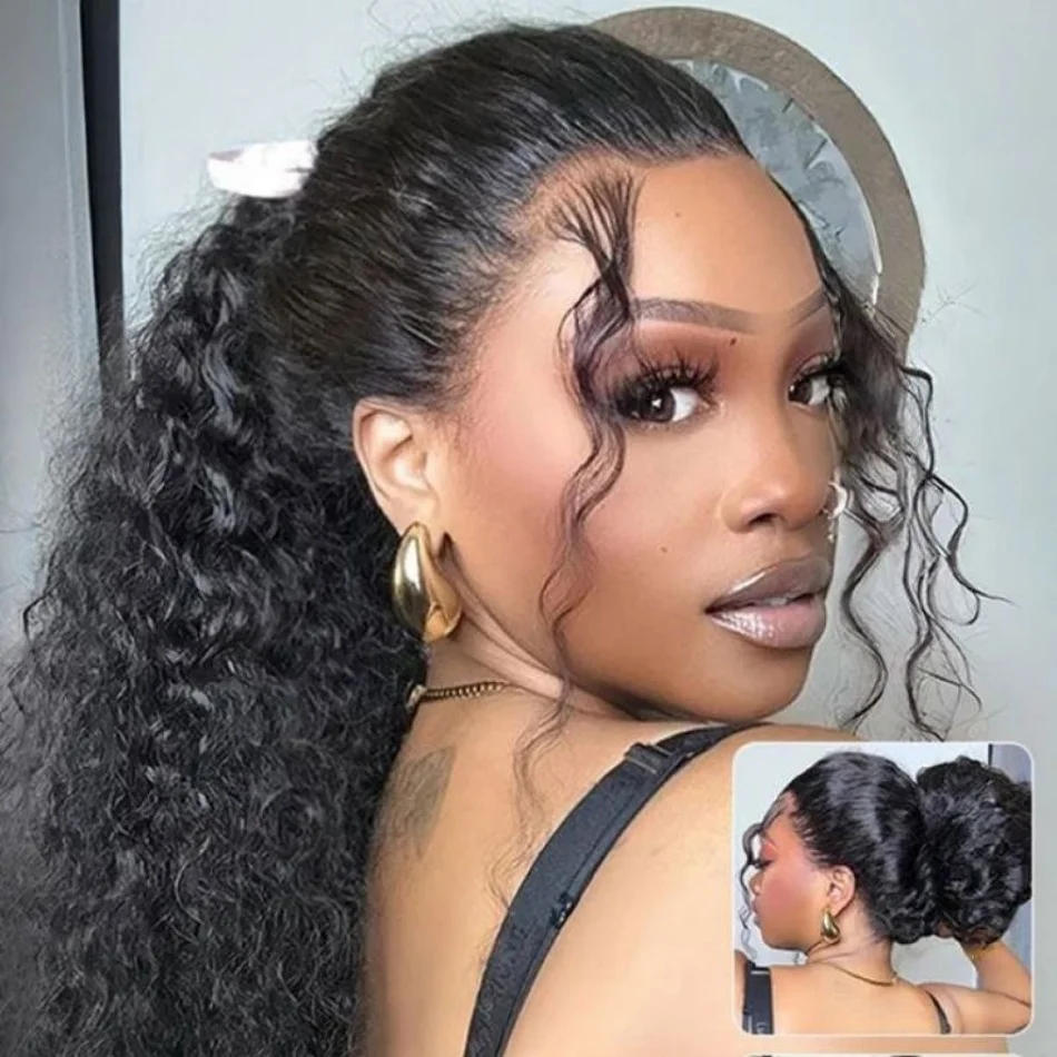 

Невидимый парик HD 360 Full Lace с водной волной, из натуральных волос, предварительно нарезанный, 13X4 13X6, с глубокими кудрями, парик с фронтальной сеткой из натуральных волос