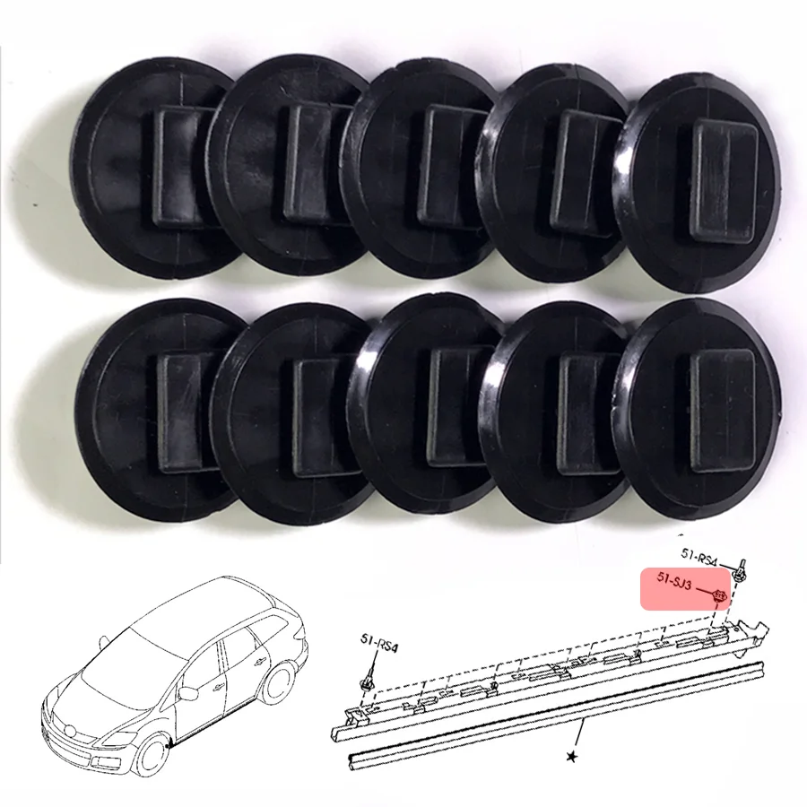 10Pcs Side Skirt Trim Clip Retaining Buckle Moulding Clips Fit for Mazda 3 5 6 CX-7 CX-9 RX-8 ATENZA Auto Car Accessories
