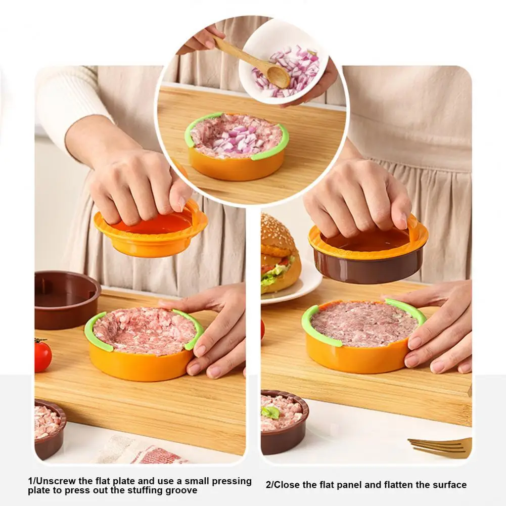 Crab Cake Mold Burger Press Patty Maker Slider Mold Stuffed Burger Cutter for Meat Veggie Multi-functional Hamburger Sandwich
