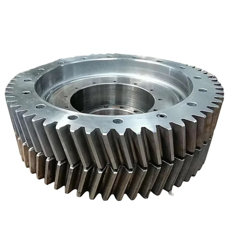 Custom Large Double Helical Gear Wheel Large Size Casting Double Helical  Wheel