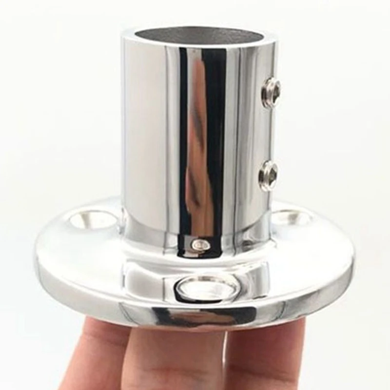 316 Stainless Steel 90 Degree Marine Handrail Fittings Round Post Rowing Tube Mount For 32 Diameter Tube Durable Easy Install