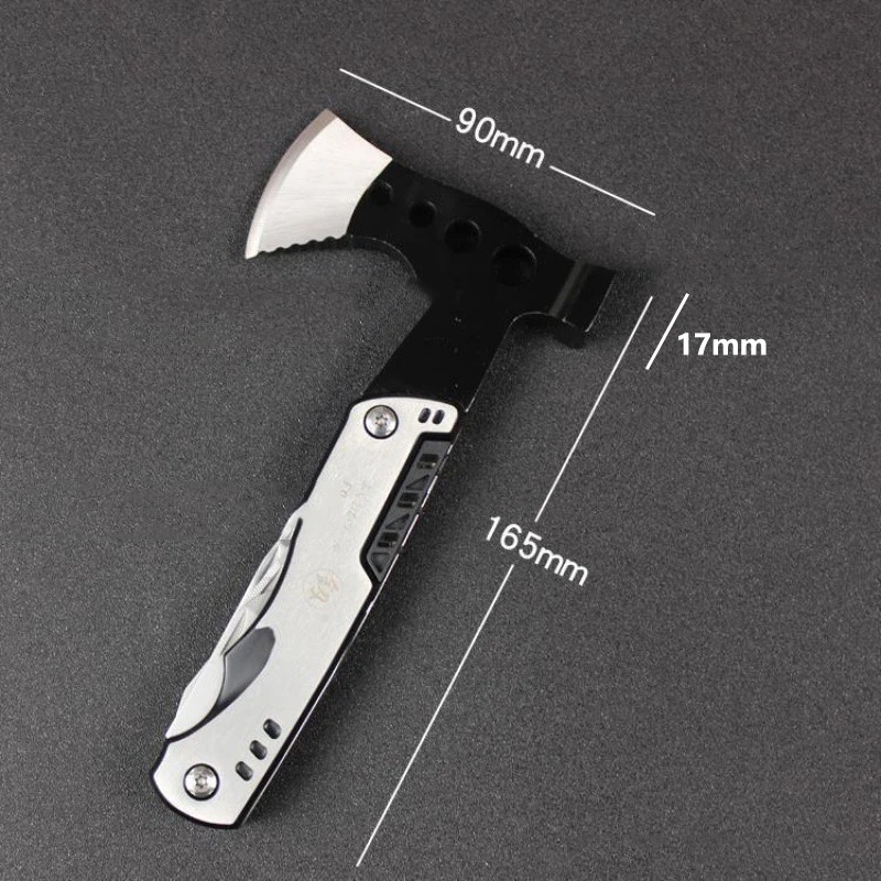 Zewnętrzny Przenośny EDC Wielofunkcyjny Mini Siekiera Kombinowana Narzędzie do Wybijania Szyb Samochodowych w Sytuacjach Awaryjnych