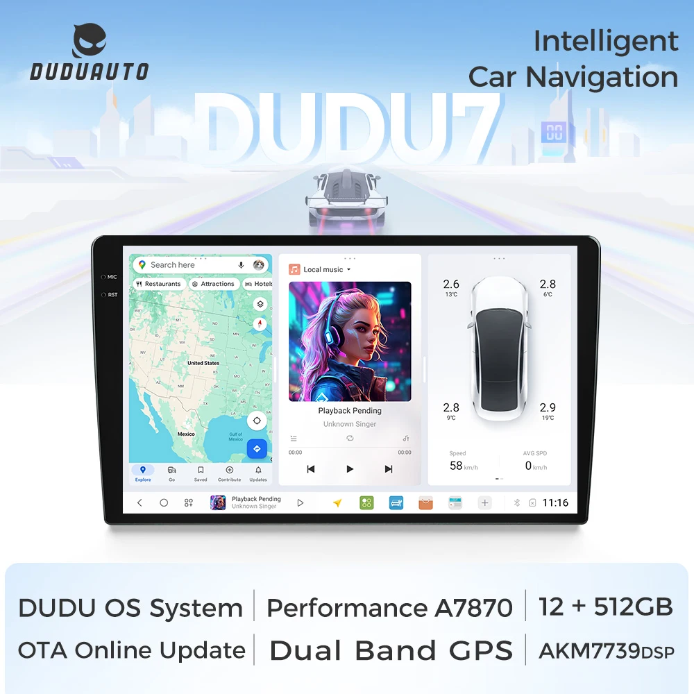 DUDU7 Android Auto –评测与推荐：您的汽车多媒体系统升级解决方案